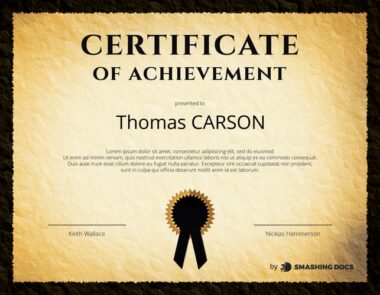free certificate of achievement