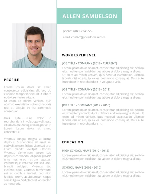 free resume template crispy green