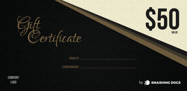 prestigious gift certificate template