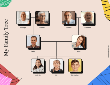 free colorful family tree template