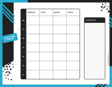 free sport-themed weekly planner