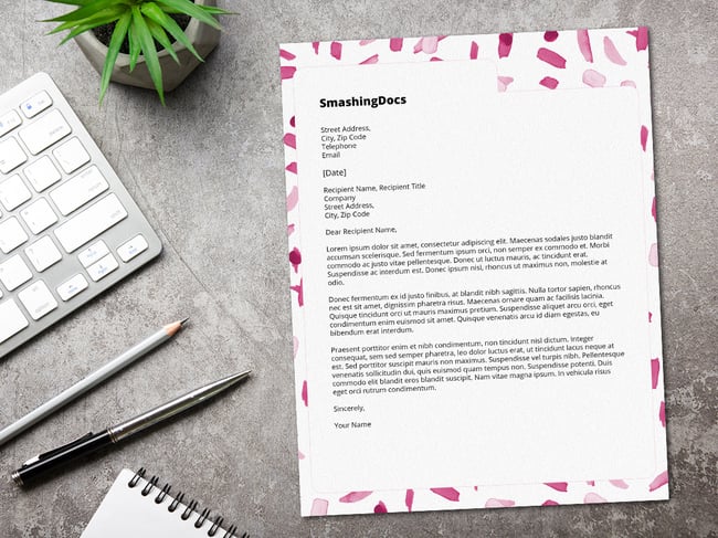 free modern letterhead template for small businesses