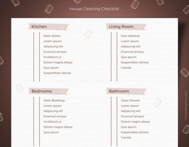 Free Comprehensive House Cleaning Checklist Template