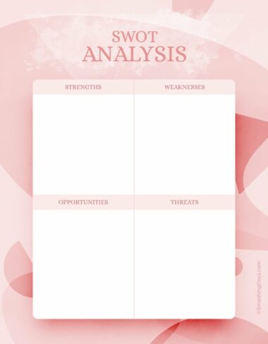 Free Personal Goal Swot Analysis Template