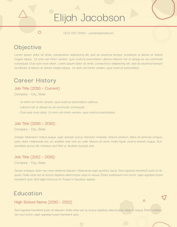 Creative Resume Template For Google Docs