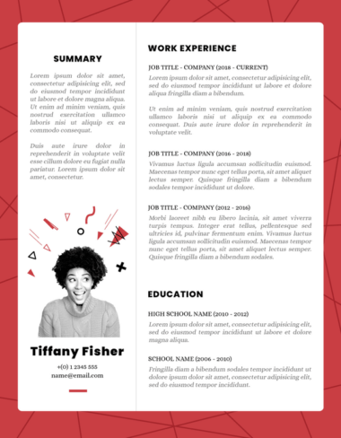 One Page Creative Resume Template