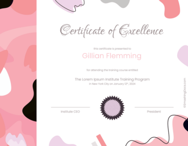 Abstract Shapes Award Certificate Template