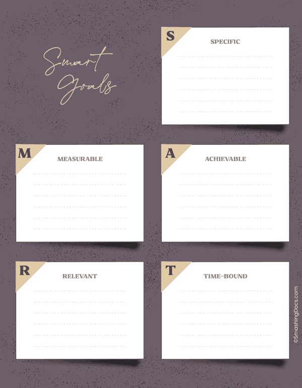 Free Chic Goal Setting Smart Template