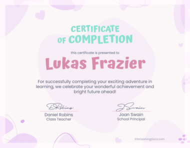 Free Kiddie Kudos Certificate For Kids