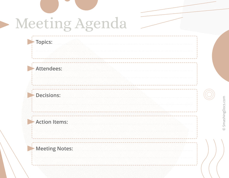 Free Earth Tone Meeting Agenda Printable